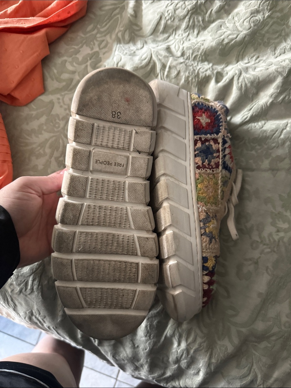 Free people Handmade Crochet Platform Sneakers - Multicolor - Picture 4 of 7